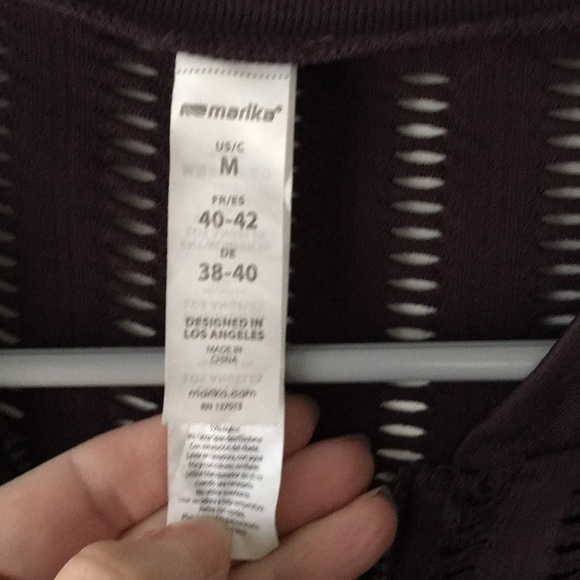 Marika . Size medium. Dark plum zip up - Picture 4 of 6